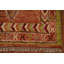 Tapis orange / jaune en laine noué à la main de conception unique 6 pi 7 po x 9 pi 7 po New Age