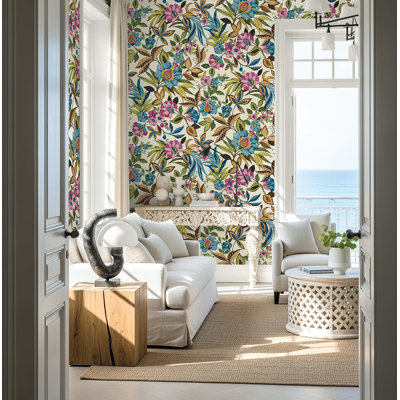 Seabrook Designs Gem Raya Embossed Vinyl Unpasted Wallpaper