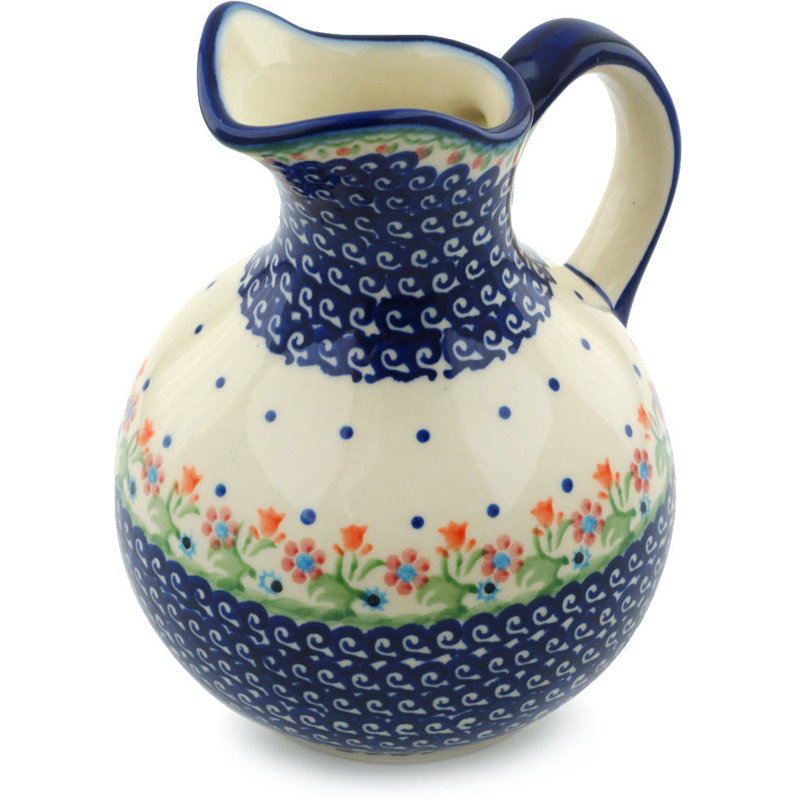Spring Flowers 44 oz. Pitcher, 44 oz., Navy