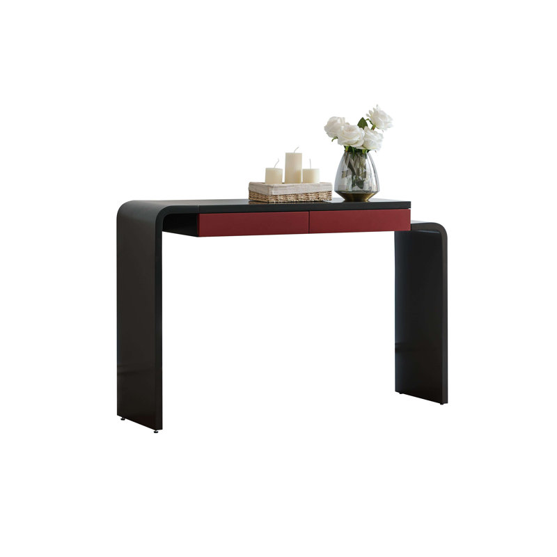 Contemporary Console Table with Two Spacious Drawers – Stylish Accent Piece for Entryways, Lounging Areas, and Living Spaces, Perfect for Displaying Décor and Keeping Spaces Organized