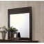 Miroir à finition acajou