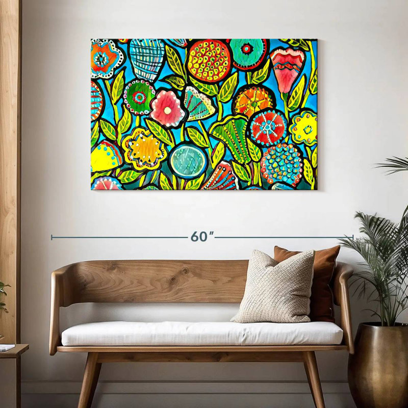 Motif floral coloré Avery Fun, H 30 po x l 45 po