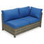 Ensemble de conversation modulaire en rotin avec coussins 4 pièces Acree-23829089