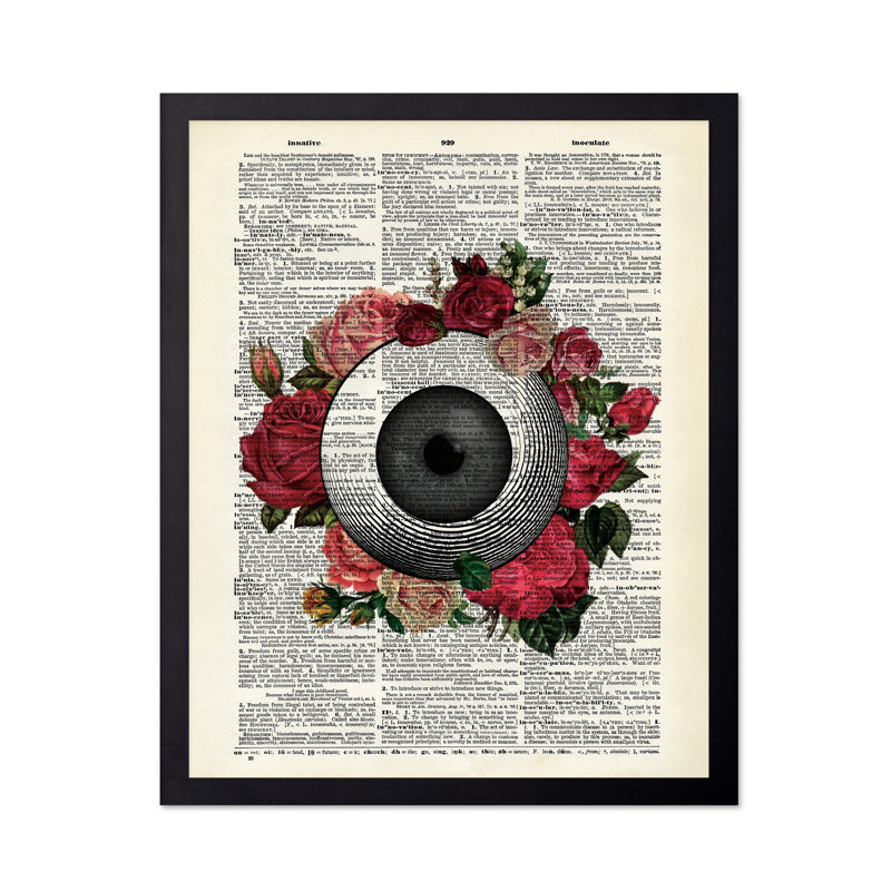 Fleurs et œil anatomique, Sans cadre, Affiche, H 12 po x l 16 po