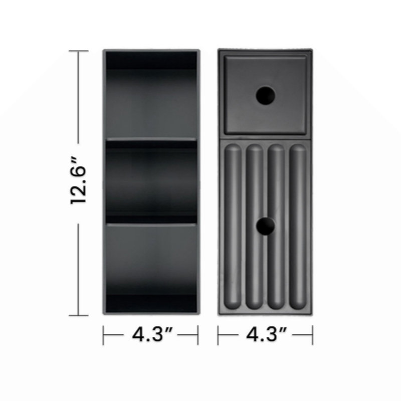 U058-Etna36w-308 Etna 36" Striped Brushed Black  Floating Bathroom Vanity With  Ceramic Sink, Bathroom Vanity   Bathroom, Pre-Assembled