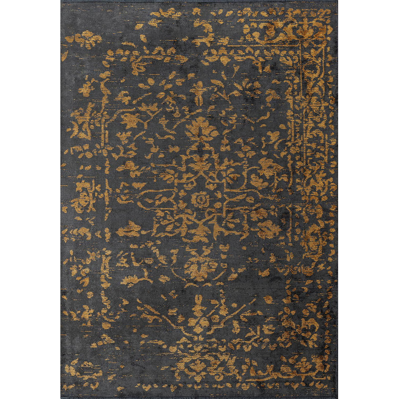 Médaillon floral traditionnel, Rectangle 7 pi 10 po x 9 pi 10 po