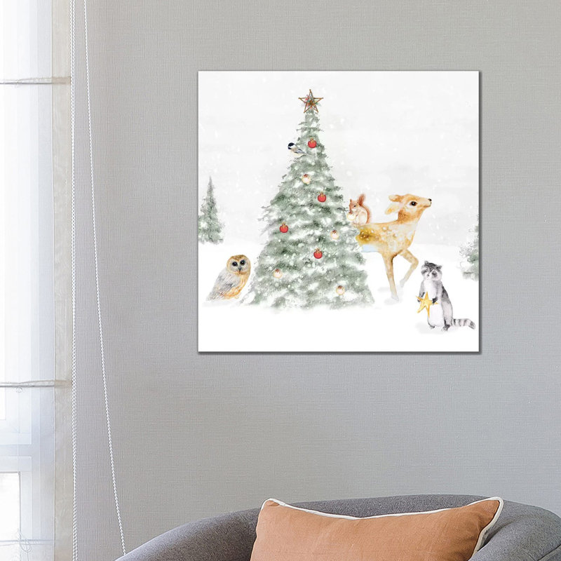 Woodland Christmas II by Janice Gaynor - Wrapped Canvas Painting, 66.04 cm H x 66.04 cm W x 1.91 cm D