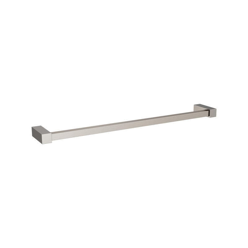 Monument Wall Mounted Towel Bar, Brushed Nickel, 2.7"D x 24.8"L x 0.56"H 