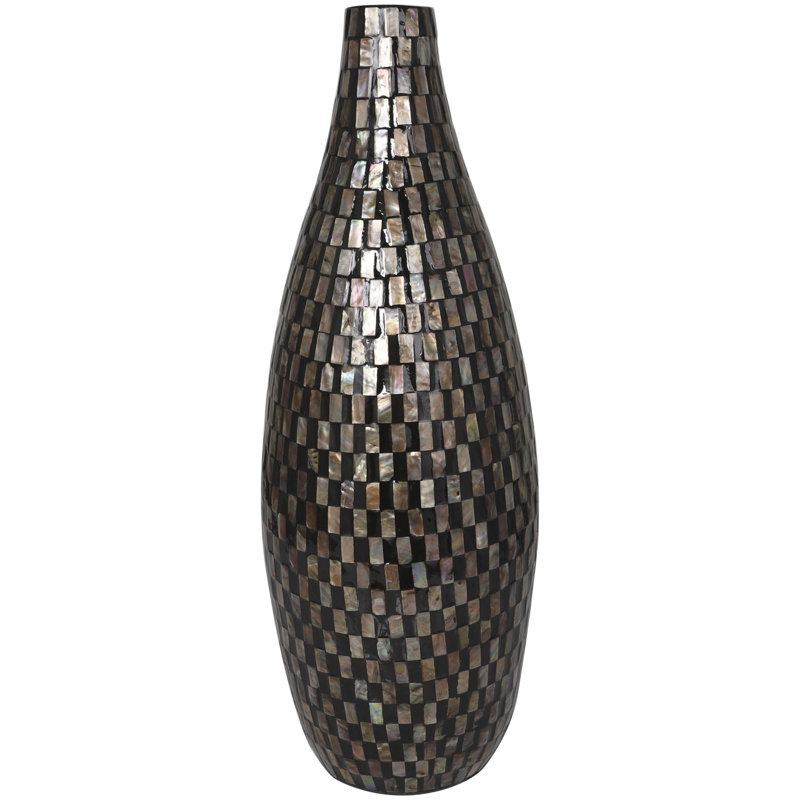 Vase décoratif décoratif en nacre de coquillage fabriqué à la main Reyce