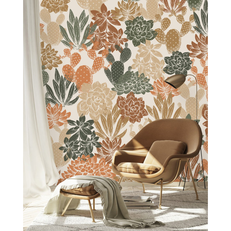 Izaiaz Floral Wall Mural, 8.33' W x 8.33' L