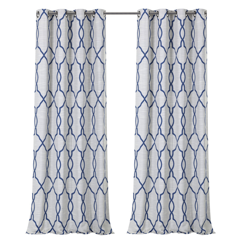 Mallie Room Darkening Curtain Pair, Blue, 50" W x 63" L