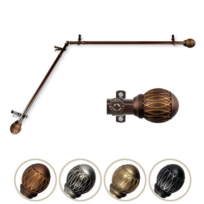 Doughman Adjustable Single Curtain Rod