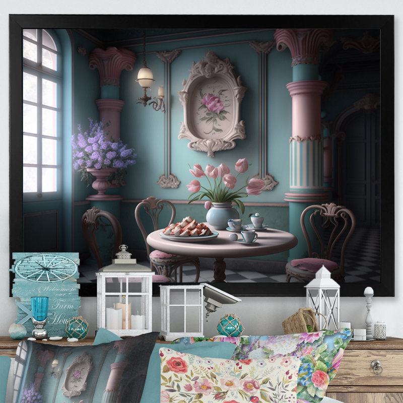 Art mural sur toile, "Tulipes roses en fleurs", H 30 po x l 40 po x P 1,5 po, Cadre d'angle fermé noir