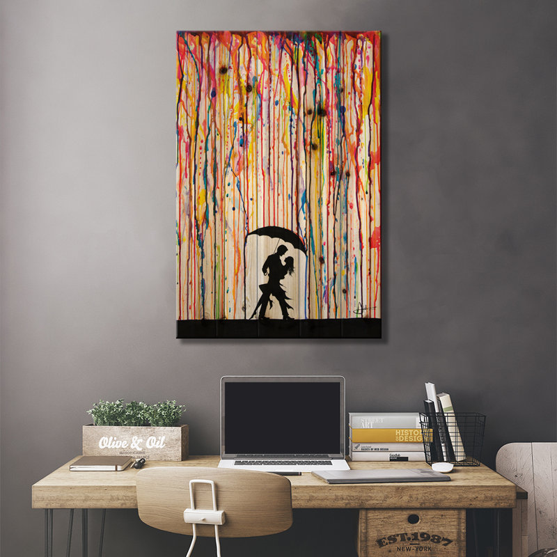 Tempest par Marc Allante - reproduction, H 24 po x l 16 po x P 1 po, Cadre noir