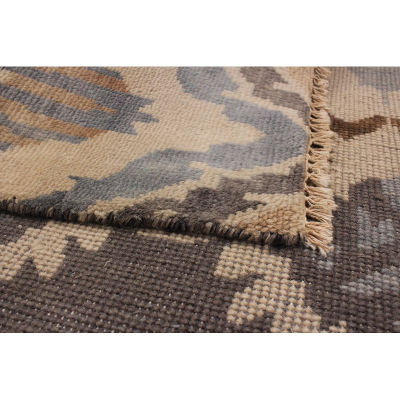 Tapis de bois one-of-kind-noué la 2010 shalimar crème/brun clair 5 pi 11 po x 8 pi zone de laine 8 po Céline
