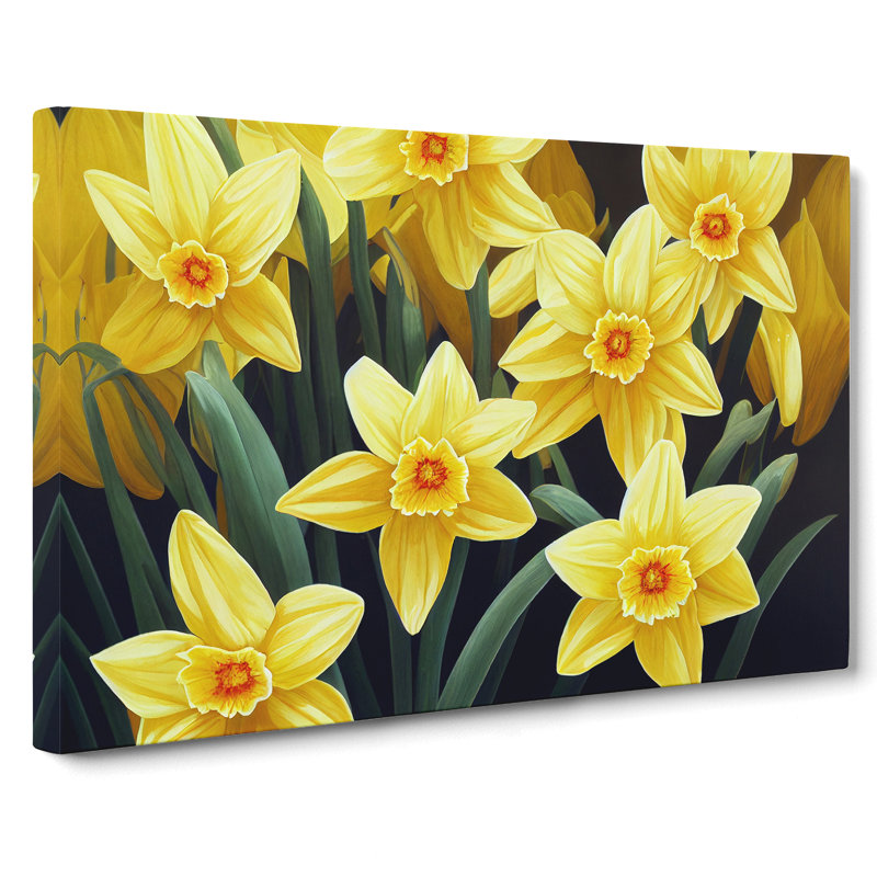 Ultimate Daffodil Flowers - Wrapped Canvas, 35cm H x 50cm W x 3cm D