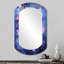 Drexler abstrait géométrique bleu tons 2 - miroir mural décoratif asymétrique géométrique, miroir cylindrique moderne, art imprimé en métal-107247778