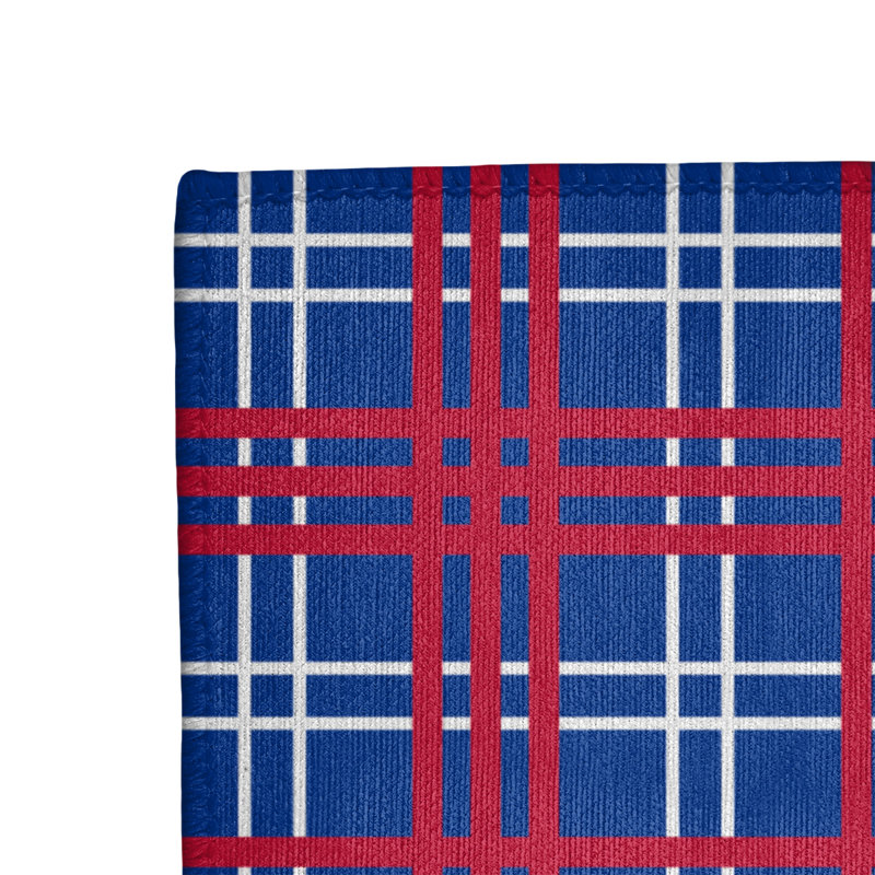 Tapis à carreaux bleu, Rectangle 9 pi x 12 pi