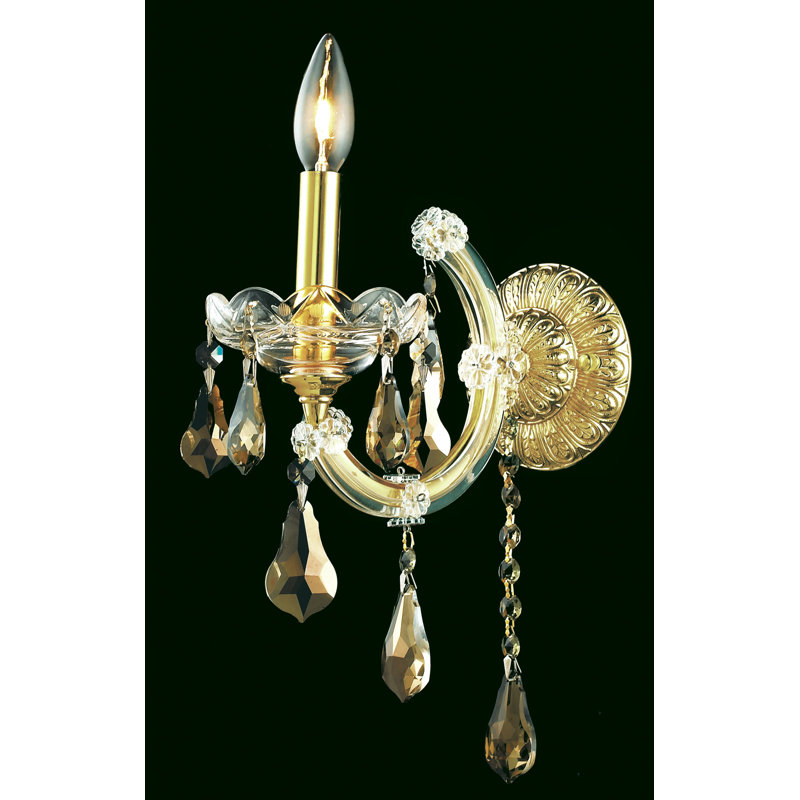 Trafford Wall Sconce, Royal Cut, Gold, Crystal Clear