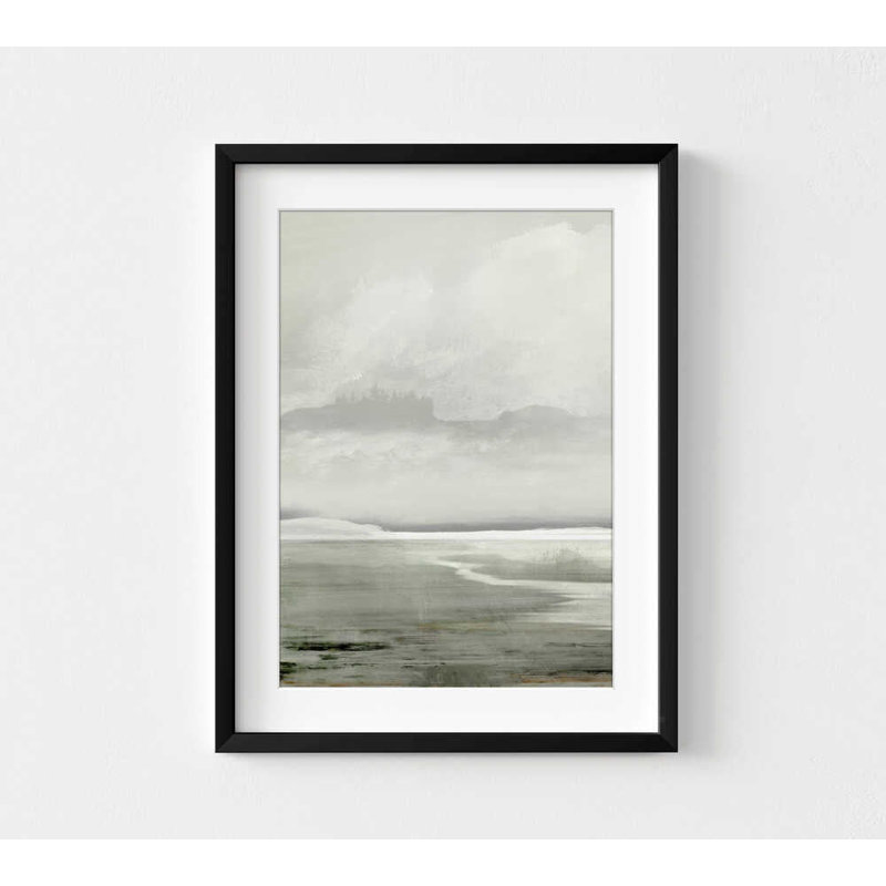 Print, H 32 po x l 24 po, Impression encadrée avec passe-partout, Noir