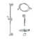 Kingston Brass Made To Match Shower System With Slide/Grab Bar And Hand Shower