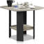 Ensemble de tables de bout à 2 niveaux Simple Design (paquet de 2) - chêne français gris / noir