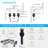 3-Hole Low-Arch 8 Inch Widespread Bathroom Faucet, Vanity Sink Faucet With Metal Pop Up Drain Assembly And Water Supply Lines For Lavatory
