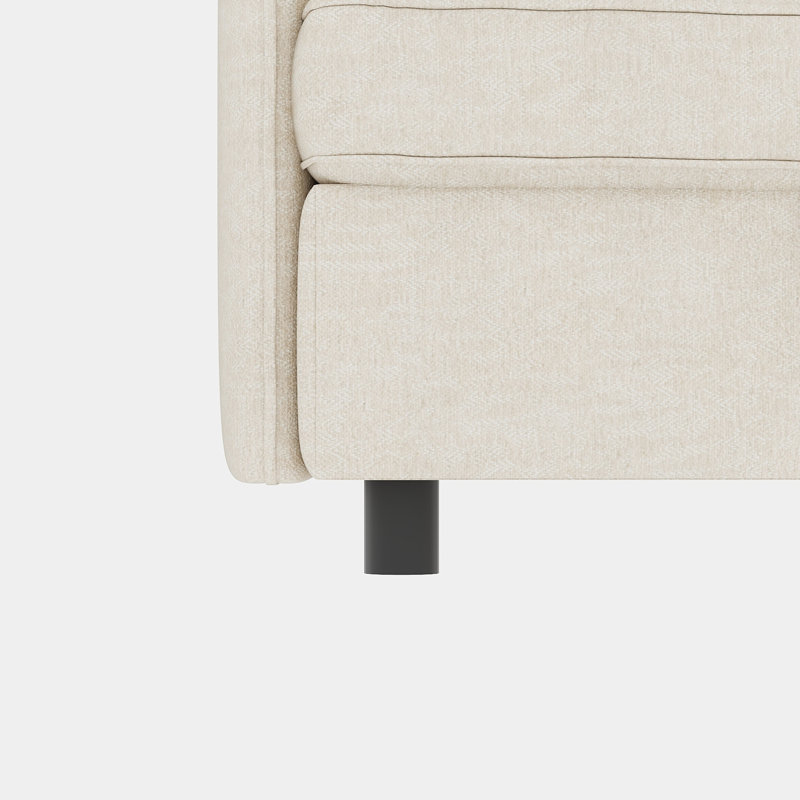 Siège de salon en chenille beige - modulaire avec rangement, convertible 6