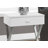 End Table, Side, End, Nightstand, Storage Drawer, Glossy White Laminate, Chrome Metal-229071680