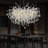 Akari Tree Branch Teardrop Chandelier Lighting, D24", Silver