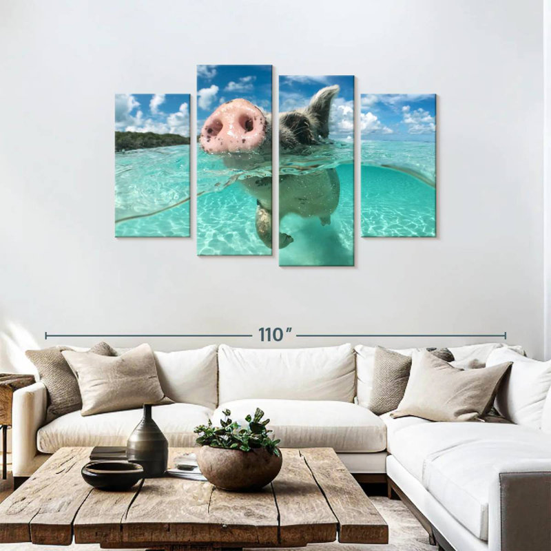Cochon de natation, H 48 po x l 75 po