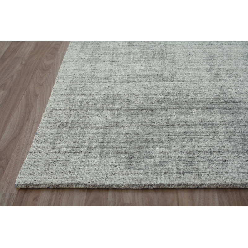 Tapis décoratif gris tissé à la main Hyannis, Rectangle 8 pi x 10 pi
