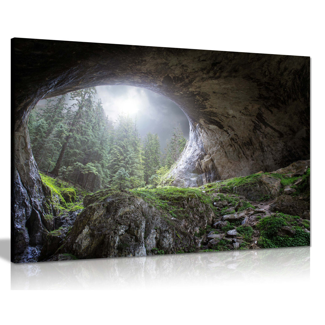 Hidden Cave & Open Sky - Wrapped Canvas Print