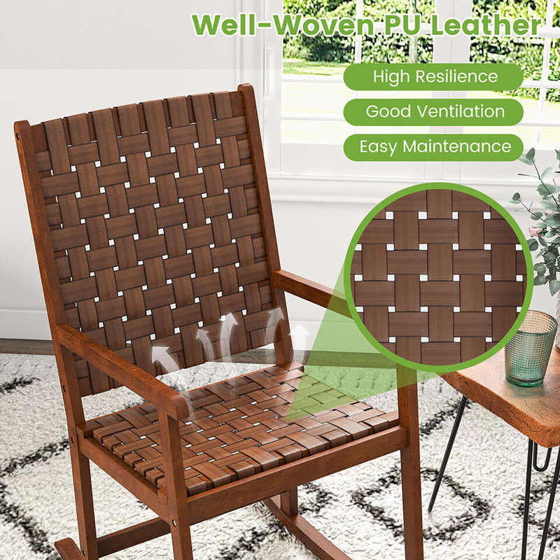 Union Rustic Kizi Solid Wood Rocking Chair | Wayfair