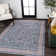 Sarok All-Over Persian Machine-Washable Blue/Red/Brown Rug