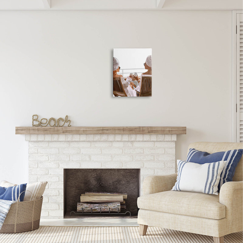 «Au-434-Canvas Summer Friends Relaxing On Beach On Canvas» par Amelia Noyes, impression, H 20 po x l 16 po x P 1,5 po