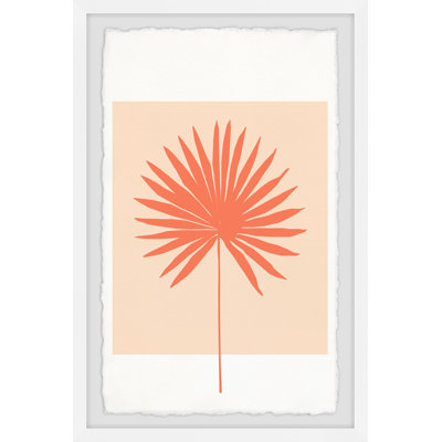«Tropical Palm Leaf», reproduction encadrée