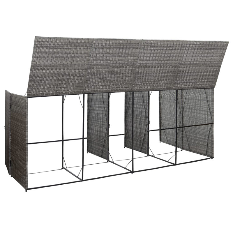 Berangere 10 ft. W x 3 ft. D Plastic Tool Shed, Anthracite