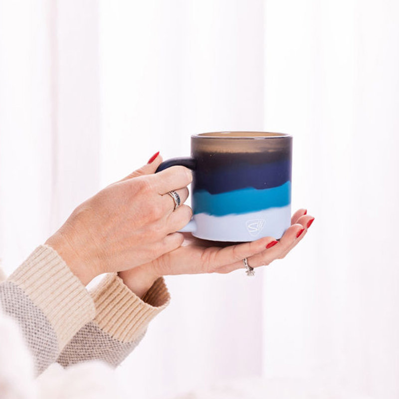 Silipint: Coffee Mug 16oz: 2 Pack - Moon Beam - Silicone Handled Unbreakable Cups