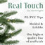 Arbre de Noël artificiel épinette noble préinstallé Real Touch, 4,5 pi, blanc chaud