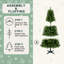 Arbre de Noël artificiel non éclairé 6 pi avec 490 pointes, branches pleines en PVC, arbre de Noël classique avec support en plastique à 4 pieds pour la décoration intérieure-1886465617