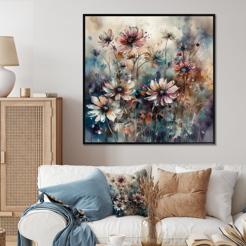 Rudee Daisy Tranquility sur impression sur toile, Cadre photo noir, H 16 po x l 16 po x P 1 po