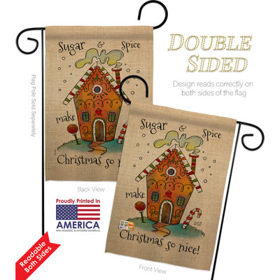 Double Sided 18.5'' H x 13'' W Polyester Christmas Flag Set