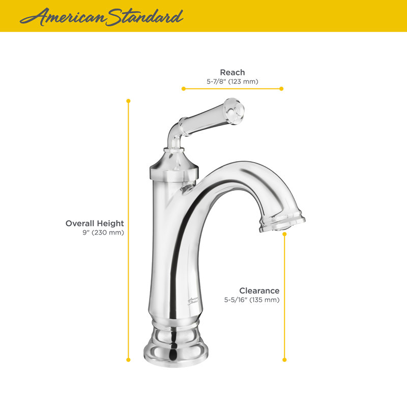 Delancey Bathroom Faucet, Polished Nickel, Without Hot/Cold Indicator