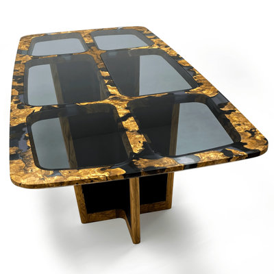 Salamis Solid Wood Base Dining Table