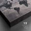 «World Map on Dark Wood Grain Places Country», reproduction sur toile tendue-74177763
