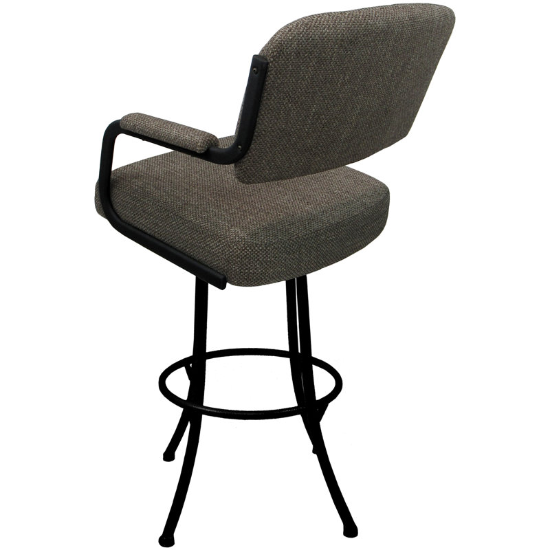 Tabouret très grand Meredithe, Plumley cacao / cadre noir