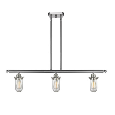 Luminaire suspendu linéaire à 3 lumières pour îlot de cuisine Calixta