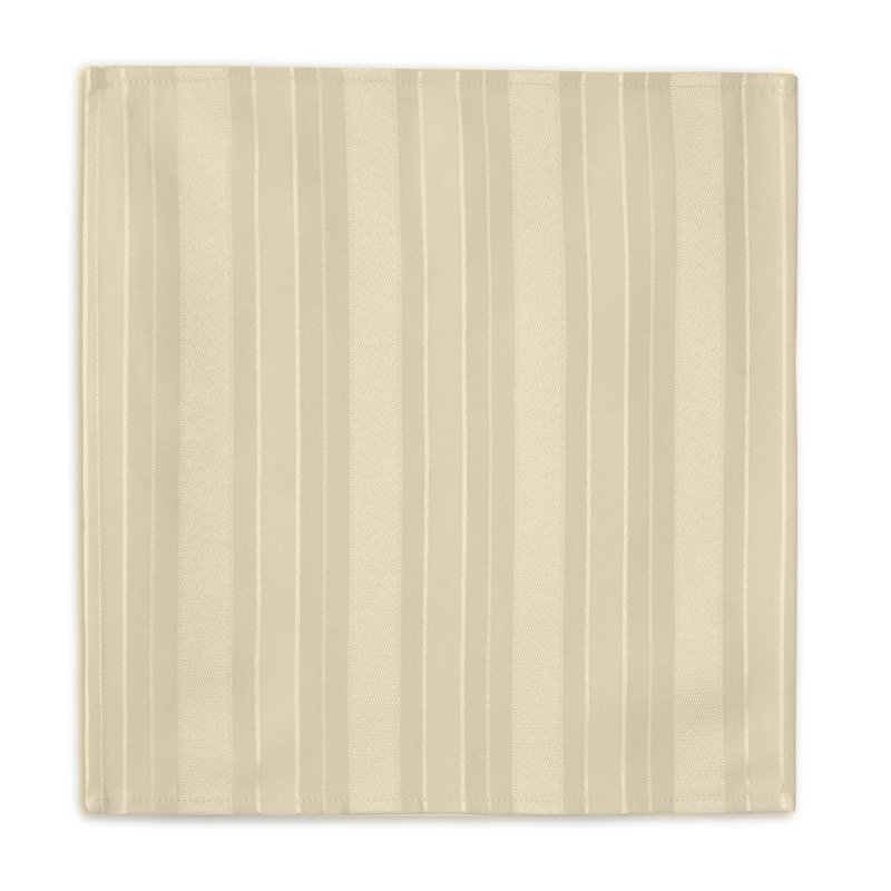 Robyn 100% Polyester Striped Square Napkin, Ivory