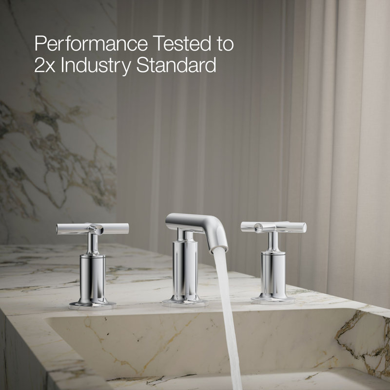 Purist Widespread Bathroom Sink Faucet, Polished Chrome